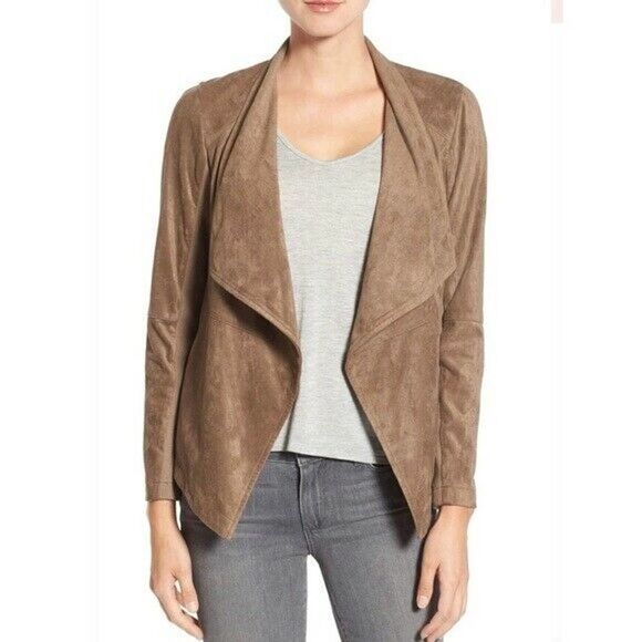 𝅺bb DAKOTA Nicholson Mocha Faux Suede Jacket XS - Picture 1 of 7